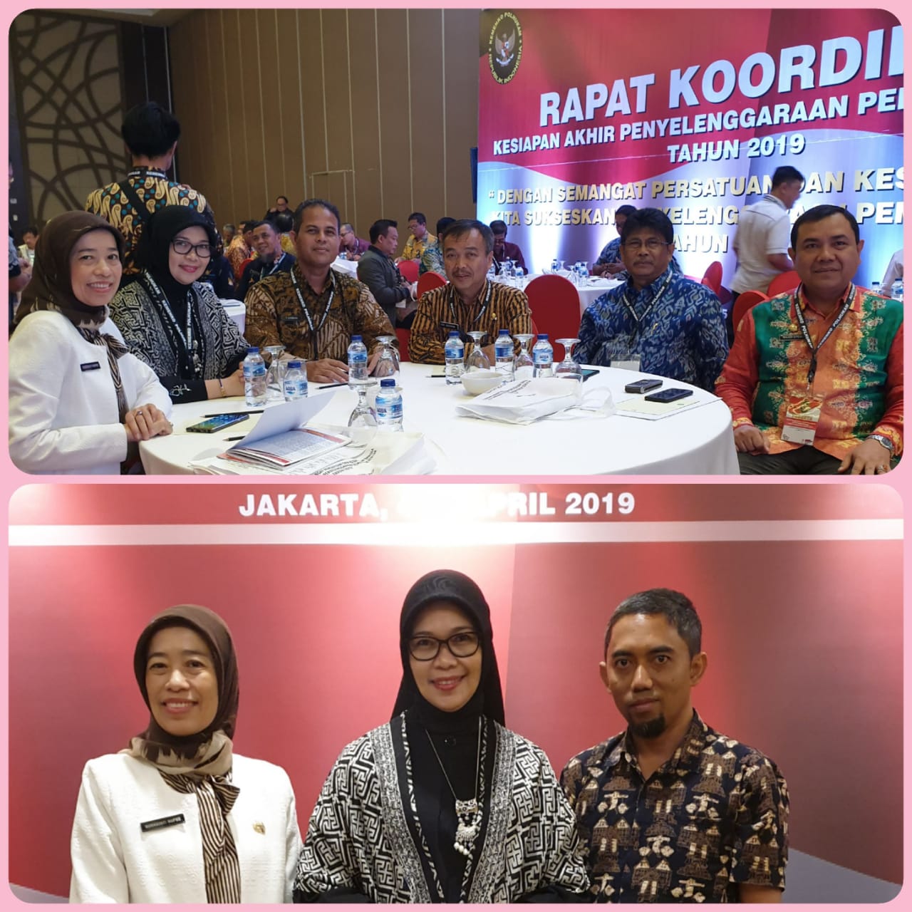 rakor persiapan akhir penyelenggaraan pemilu serentak tahun 2019, diminta hadir terkait yg menangani dukcapil Provinsi di Hotel Discovery Ancol